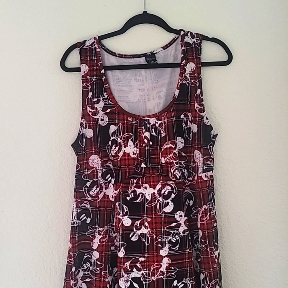 Disney Torrid size 1 plaid Minnie mouse dress